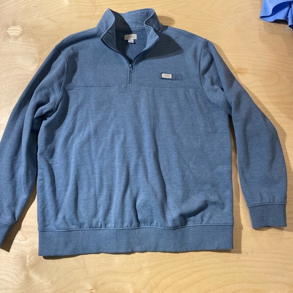 Ocean Coast Men's Blue Quarter-Zip Fleece PullOver Large (LW) - Picture 3 of 10